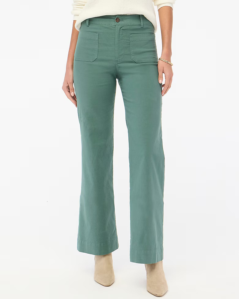 Lizzie high-rise patch-pocket wide-leg pant | J.Crew Factory