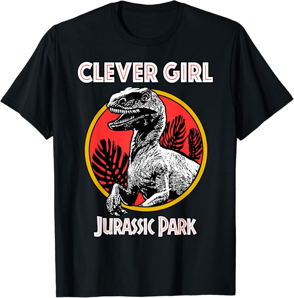 Jurassic Park Retro Raptor Clever Girl T-Shirt | Amazon (US)