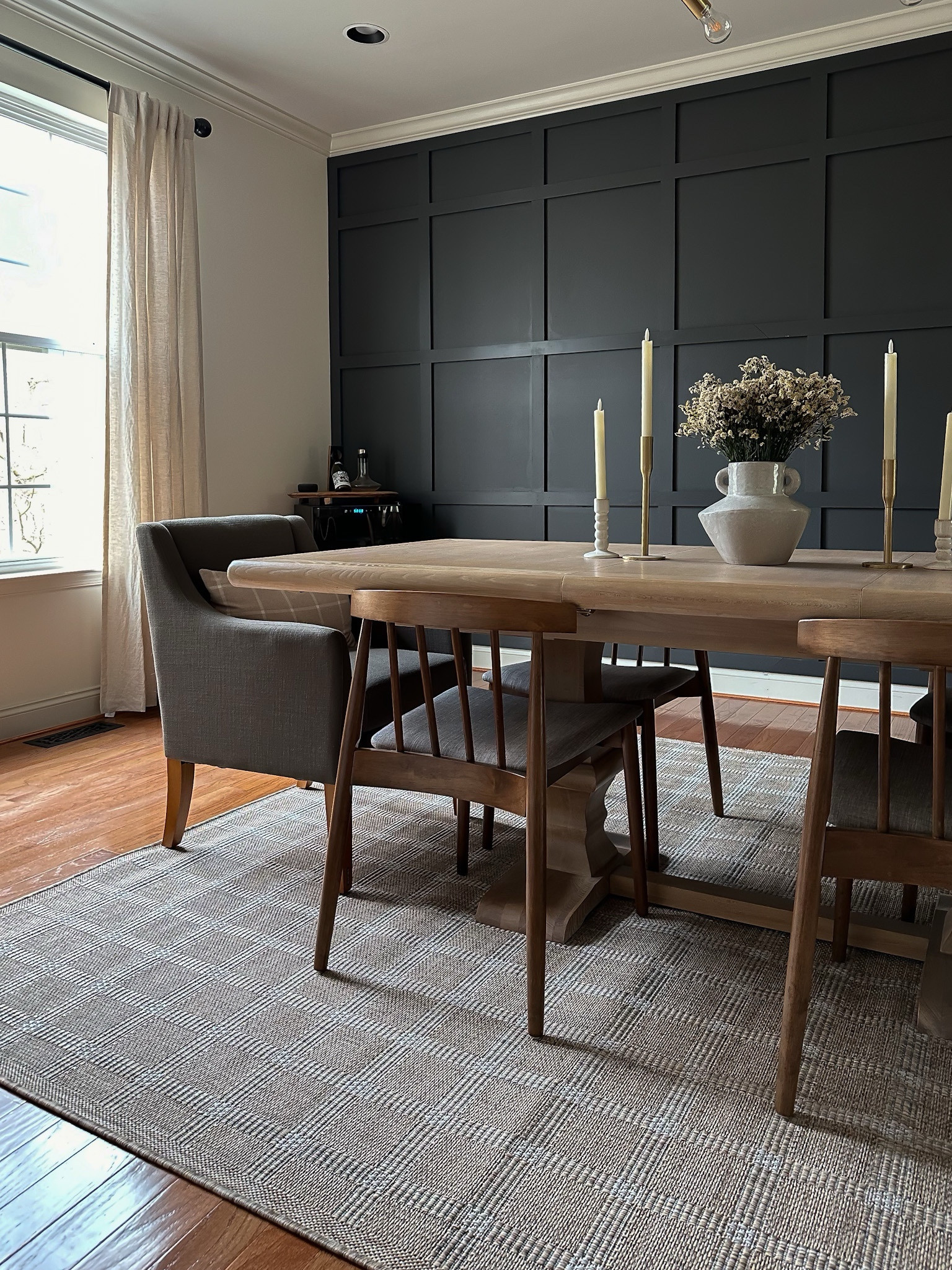 Dining room rug.  Amber Lewis x Loloi.  Amazon.  Area rug.  Indoor/Outdoor rug.  Dining table.  Chairs.  Coffee bar.  Target.  Home Depot.  Ultra shelf.  Ballard Designs.  McGee and Co.  Nespresso.  Keurig.

#LTKhome