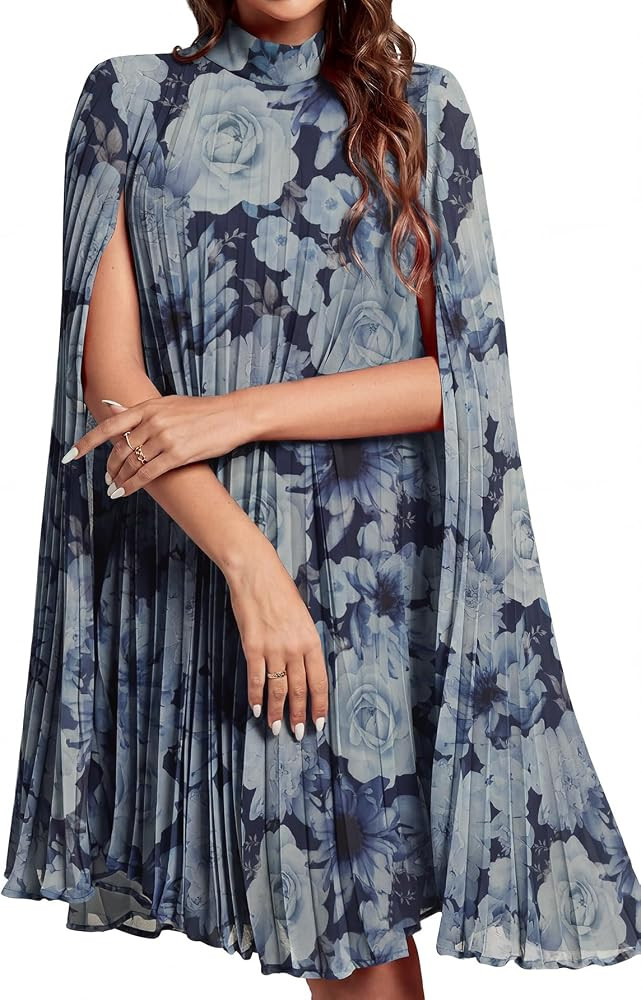 Rooscier Women's Cloak Sleeve Party Midi Dress | Amazon (US)