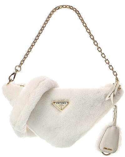 Triangle Shearling Shoulder Bag | Gilt & Gilt City