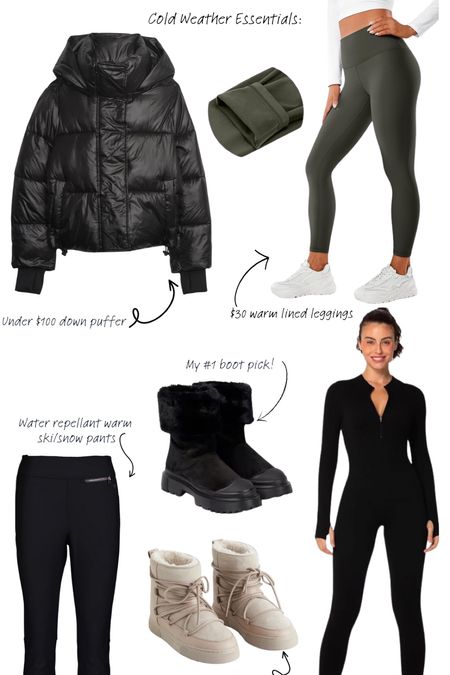 Best of last week cold weather picks! Puffer jacket under $100, shearling boots, onesie jumpsuit, crz yoga warm lined leggings, and ski/snow pants that look cute on.

#LTKfindsunder100 #LTKSeasonal #LTKtravel