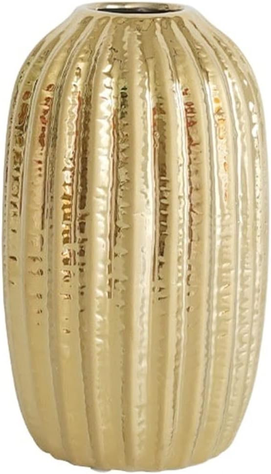 Golden Ceramic Vase Home Decor Flower Arrangement Vase Living Room Decor Modern Wedding Decoratio... | Amazon (US)