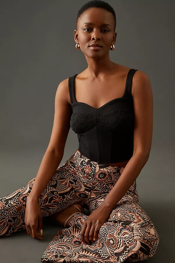 By Anthropologie Lace Corset Top By By Anthropologie in Black Size L | Anthropologie (US)