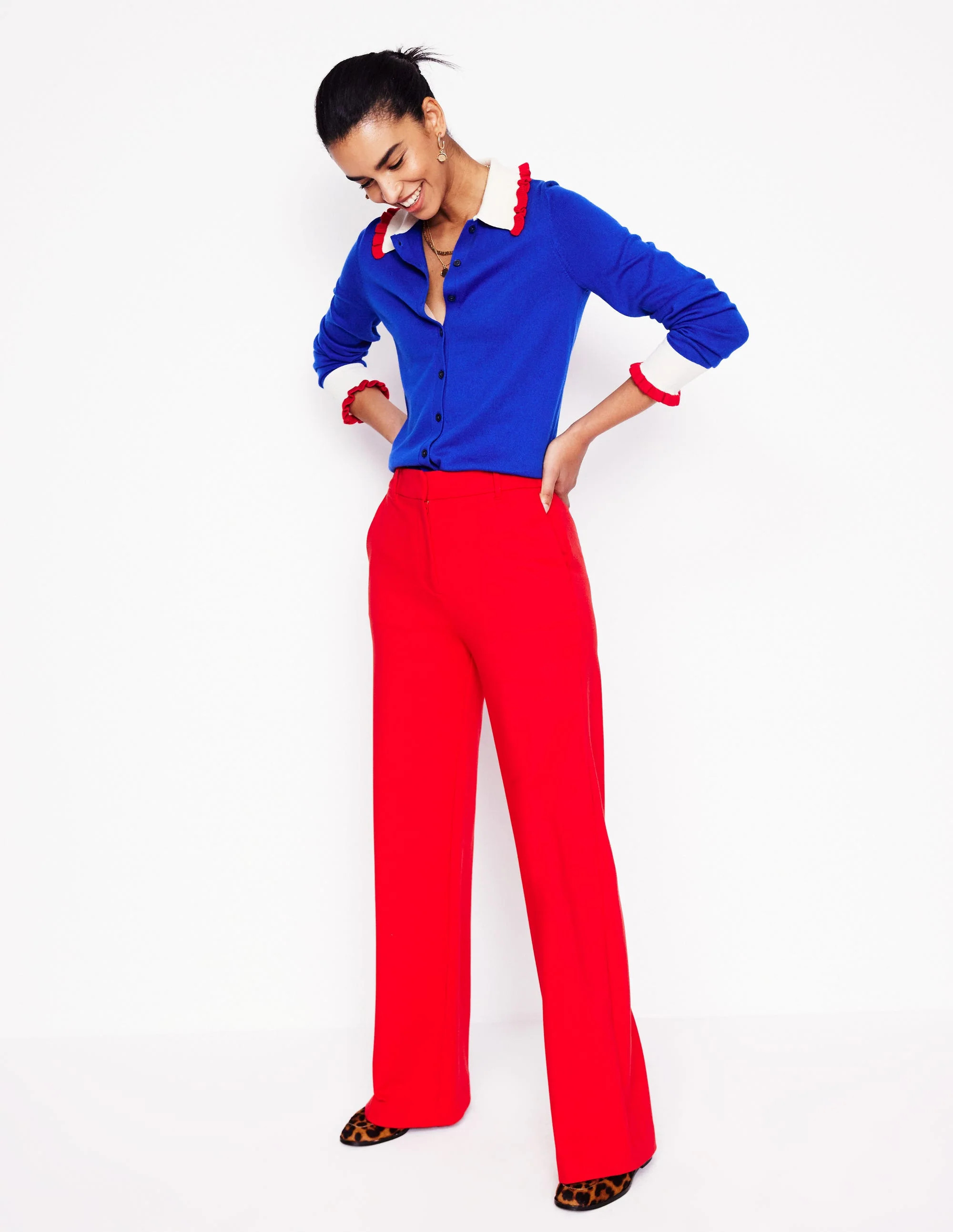 Westbourne Ponte Trousers-Hot Pepper | Boden (US)
