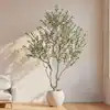 Romswi 8ft. Artificial Olive Tree Indoor/Outdoor, Faux Olive Plant in Round White Planter for Home Office Decor ATA-7994-Rwi | The Home Depot