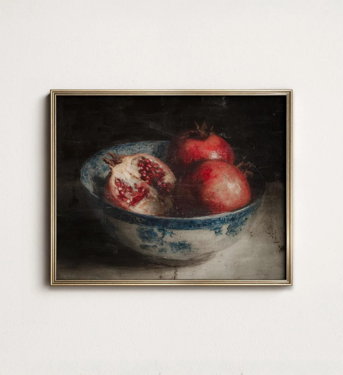 Pomegranate Still Life Wall Art Print With Moody Kitchen And Dining Room Decor - Walmart.com | Walmart (US)
