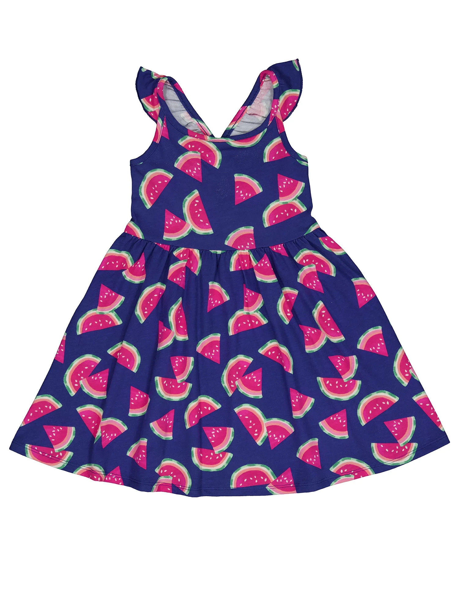 Wonder Nation Girls Keyhole Back Dress, Sizes 4-18 & Plus | Walmart (US)
