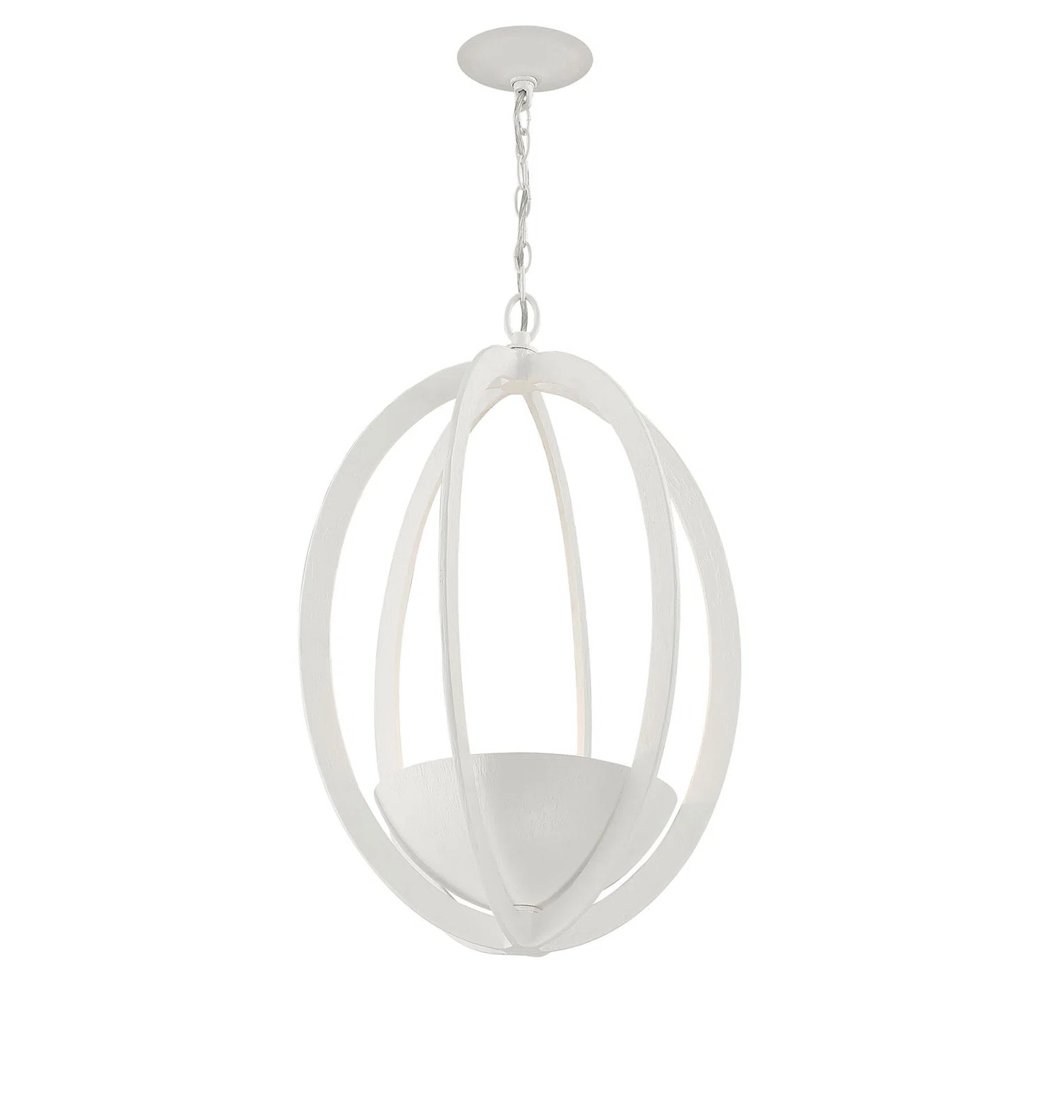 Latitude Run® Eclipse 2-Light Contemporary White Oval Chandelier | Joss & Main | Joss & Main