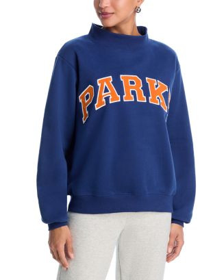 Denim Amber Varsity Mock Neck Sweatshirt | Bloomingdale's (AU)