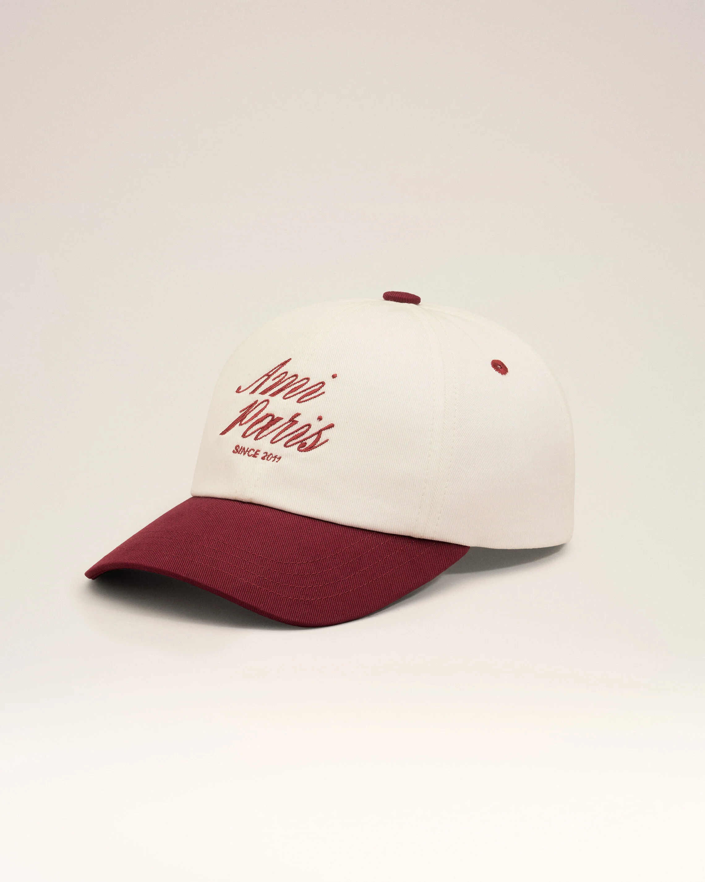 RUBIS/CREAM Red And White Bicolor Cotton Ami Paris Cap | Ami Paris | AMI Paris FR