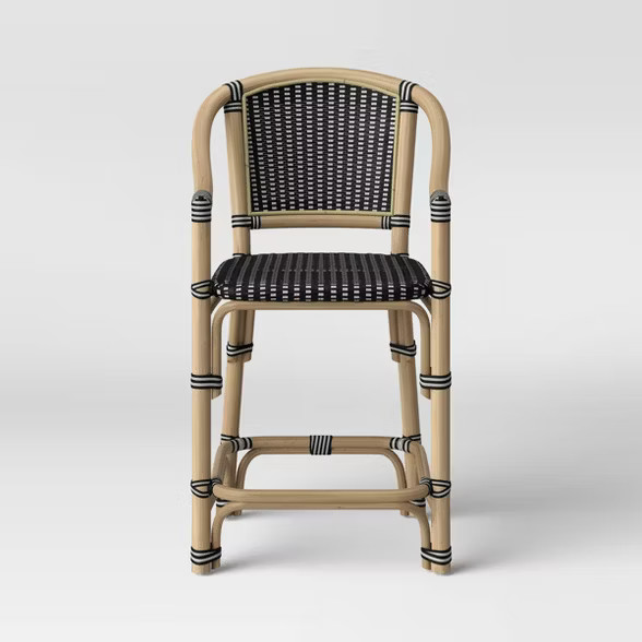 Parksley Rattan and Woven Counter Height Barstool - Threshold™ | Target