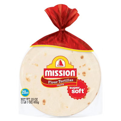 Mission Fajita Size Super Soft Flour Tortillas - 23oz/20ct | Target