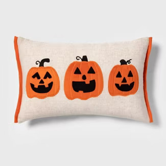 Pumpkin Lumbar Throw Pillow Ivory/Orange - Hyde & EEK! Boutique™ | Target