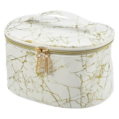 Unique Bargains Makeup Bag Cosmetic Travel Bag Make Up Brush Organizer Bag Marble Makeup Storage Toiletry Bag for Women White Gold Tone 8"x6"x5" 1 Pcs | Target