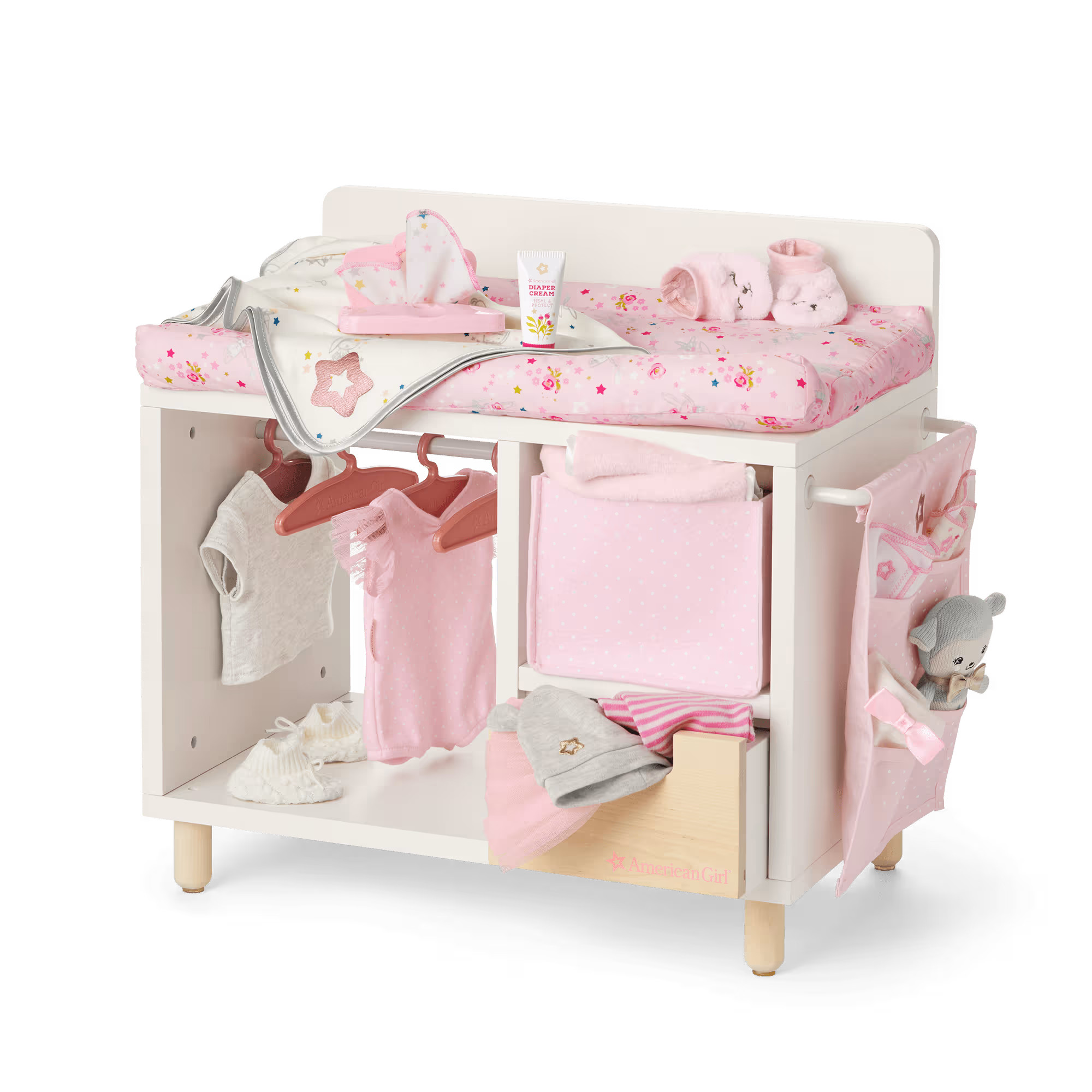 Dots & Blooms Changing Table with Storage | American Girl