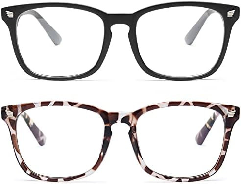 livho 2 Pack Blue Light Blocking Glasses, Computer Reading/Gaming/TV/Phones Glasses for Women Men,An | Amazon (US)