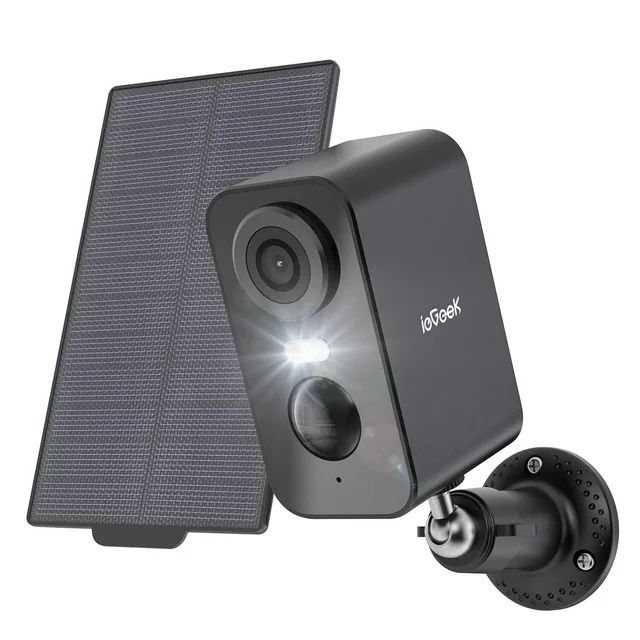 ieGeek Outdoor Solar Security Camera with Spotlight Siren, Wireless, WiFi, 2k/3mp Color Night Vis... | Walmart (US)