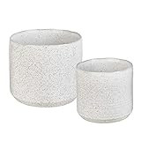 Sagebrook Home 14490-01 Ceramic 7/5" Planters, White Speckle (Set of 2), 7 x 7 x 6 | Amazon (US)