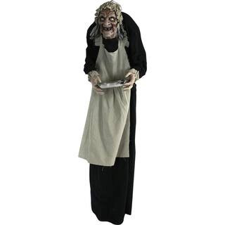 60 in. Touch Activated Animatronic Zombie Maid | The Home Depot