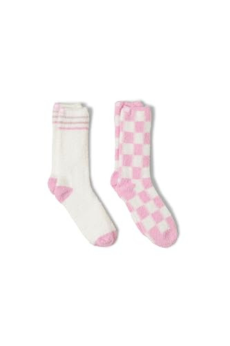Barefoot Dreams® CozyChic® Barbie 2 Pair Sock Set, Barbie Pink Multi, One Size | Amazon (US)
