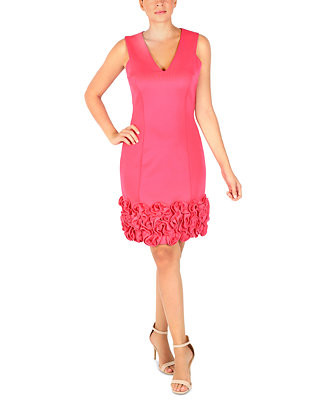 Donna Ricco Ruffle-Hem Sheath Dress - Macy's | Macy's