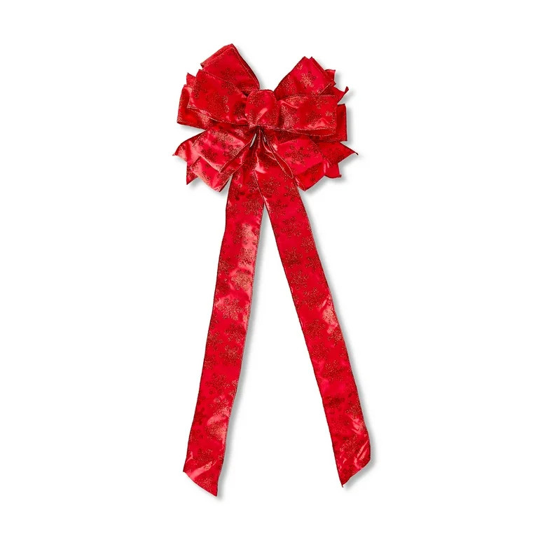 Red Satin Christmas Bow, 14 in, by Holiday Time | Walmart (US)
