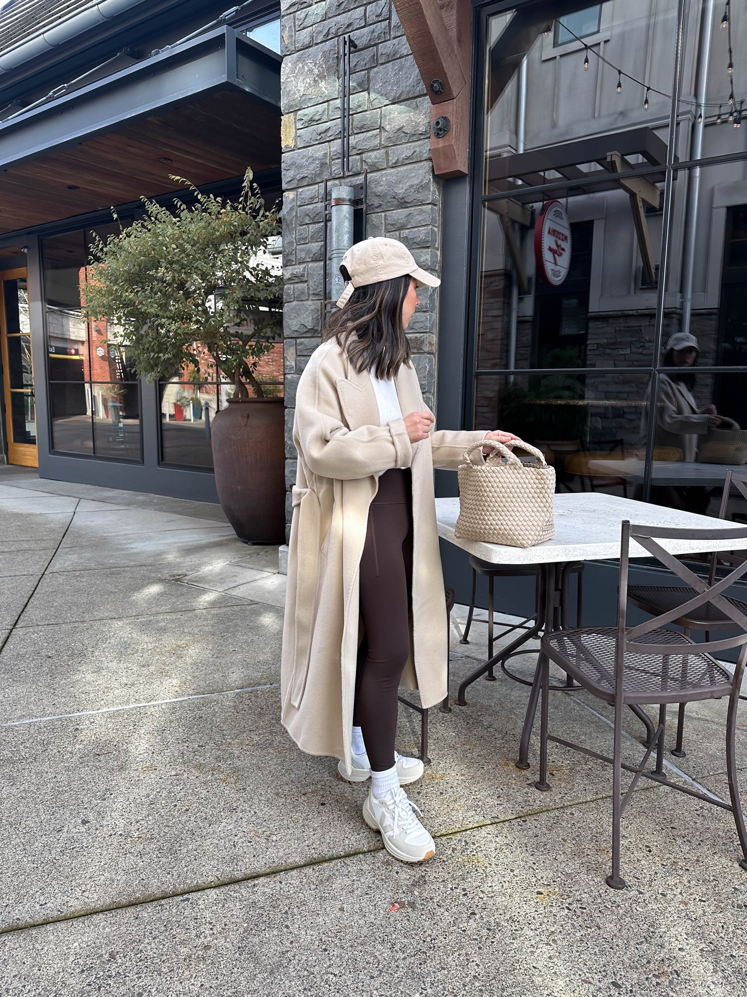 Crystalinmarie athleisure. I just love this coat so much. The color is so great and thick enough to wear in winter, layered. 

Coat - Gentle Herd xs
Sweatshirt - Anine Bing xs (old)
Leggings - Gap petite xs
Sneakers - Veja Venturi 36
Hat - Polo Ralph Lauren 
Bag - Naghedi mini 

Petite Style, Neutral outfit, capsule wardrobe, minimal style, street style outfits, Affordable fashion, Spring fashion, Spring outfit,

#LTKshoecrush #LTKitbag #LTKFind