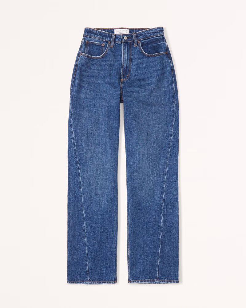 Curve Love High Rise Twisted Seam 90s Relaxed Jean | Abercrombie & Fitch (US)