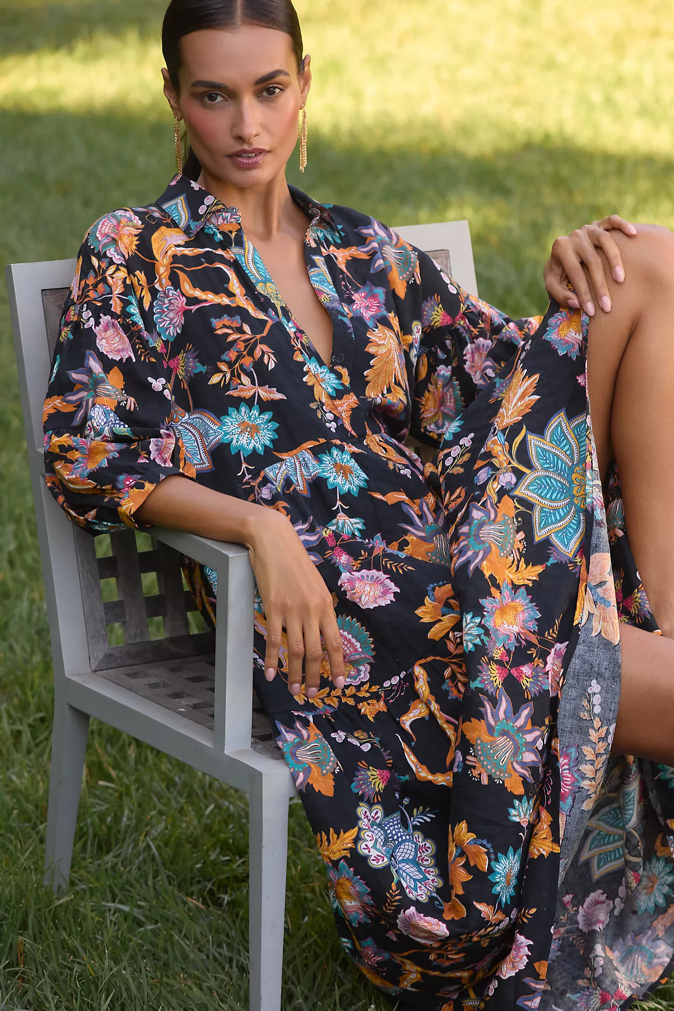 The Carolita Printed Tiered Shirt Dress | Anthropologie (US)