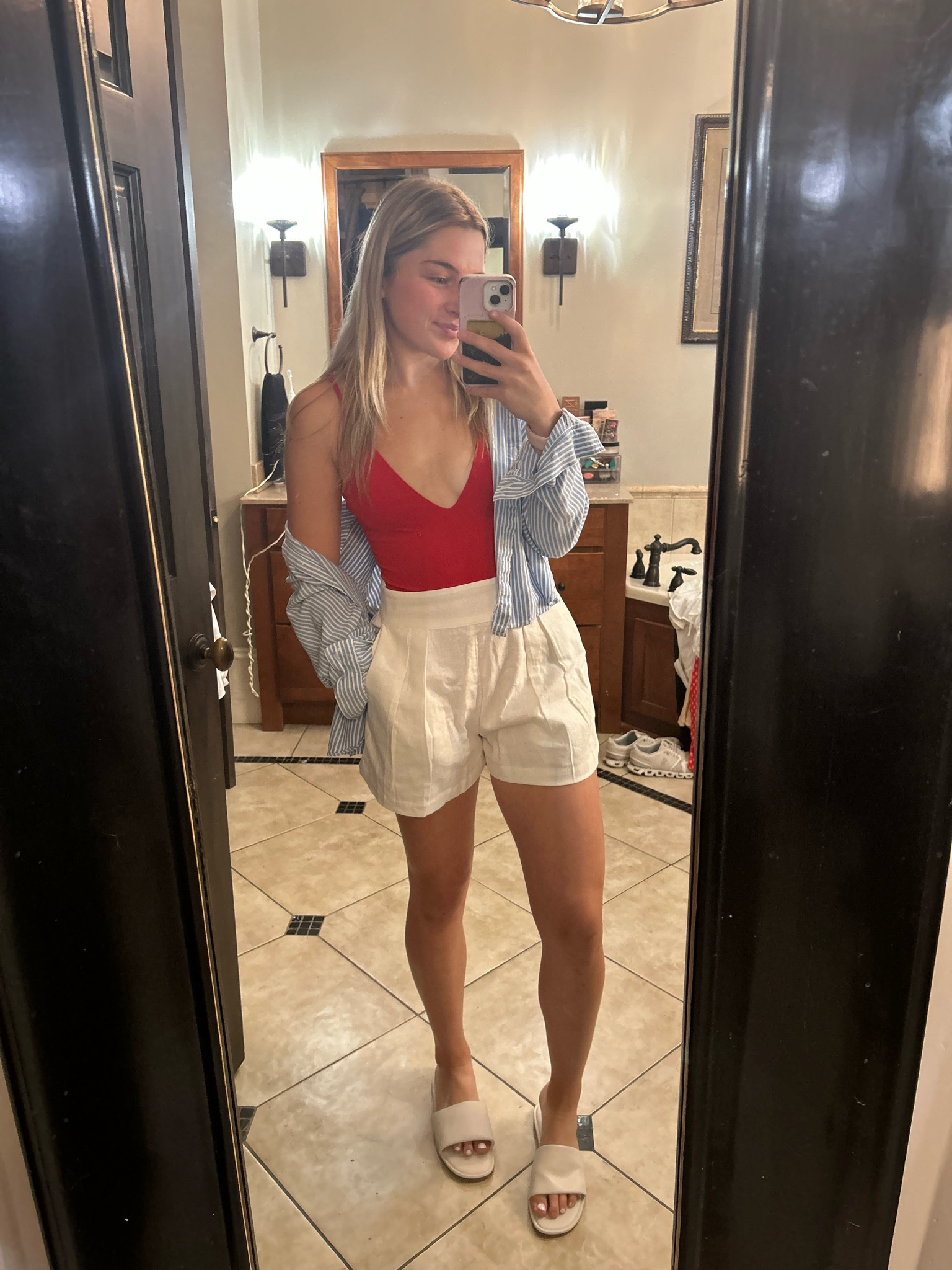 More Fourth of July outfit inspo!!! Loving these Abercrombie pull on linen pants 😍. Button down is on sale right now!!! 🇺🇸

Forth of July inspo 
Outfit inspo

#LTKsalealert #LTKstyletip #LTKunder50