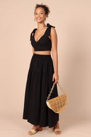 Frankie Tie Shoulder Two Piece Set - Black | Petal & Pup (US)