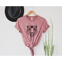 Tiger Face, Shirt, Animal Prints, Gift For Her, Him, Personalized Gifts, Face Shirts, Trendy Lover | Etsy (US)