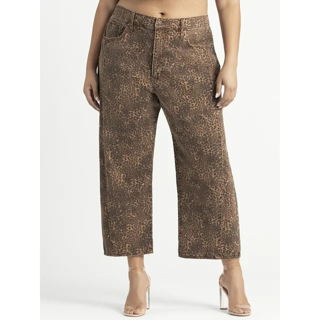 Jessica Simpson Women's Plus Myrtle Barrel Leg Jeans, Sizes 16W-24W | Walmart (US)