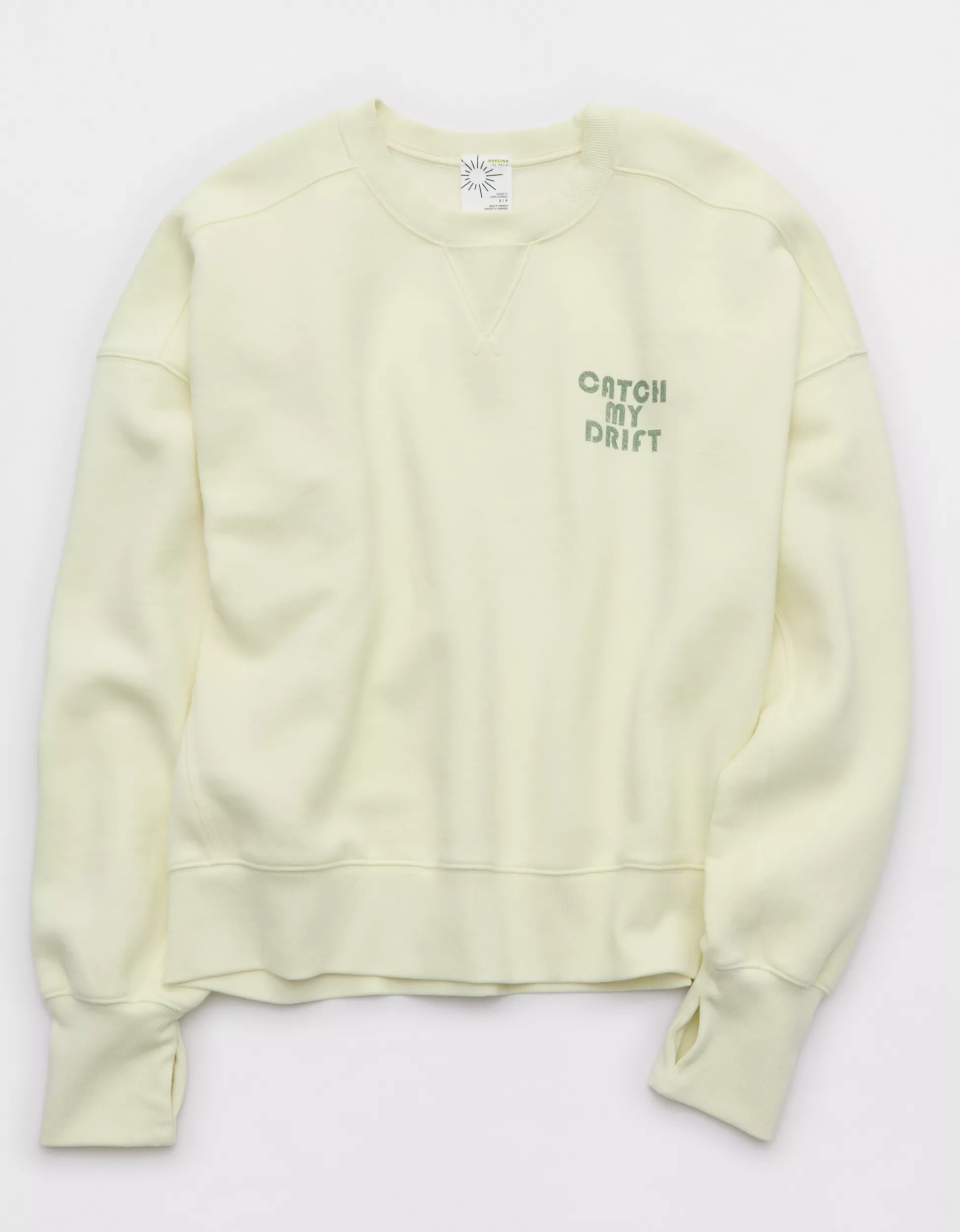 OFFLINE By Aerie Cloud Fleece Classic Crewneck Sweatshirt | Aerie