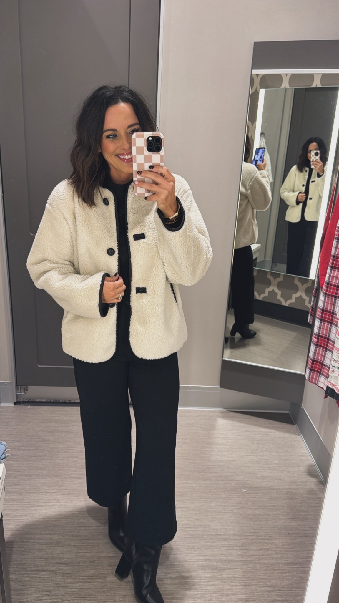 This Target jacket is so cozy! It’s a statement piece and I always get so many compliments when I wear it! Perfect for layering Target finds winter fashion Sherpa jacket affordable fashion shearling jacket elevated fashion VintagePickin 

#LTKSeasonal #LTKootd #LTKPetite