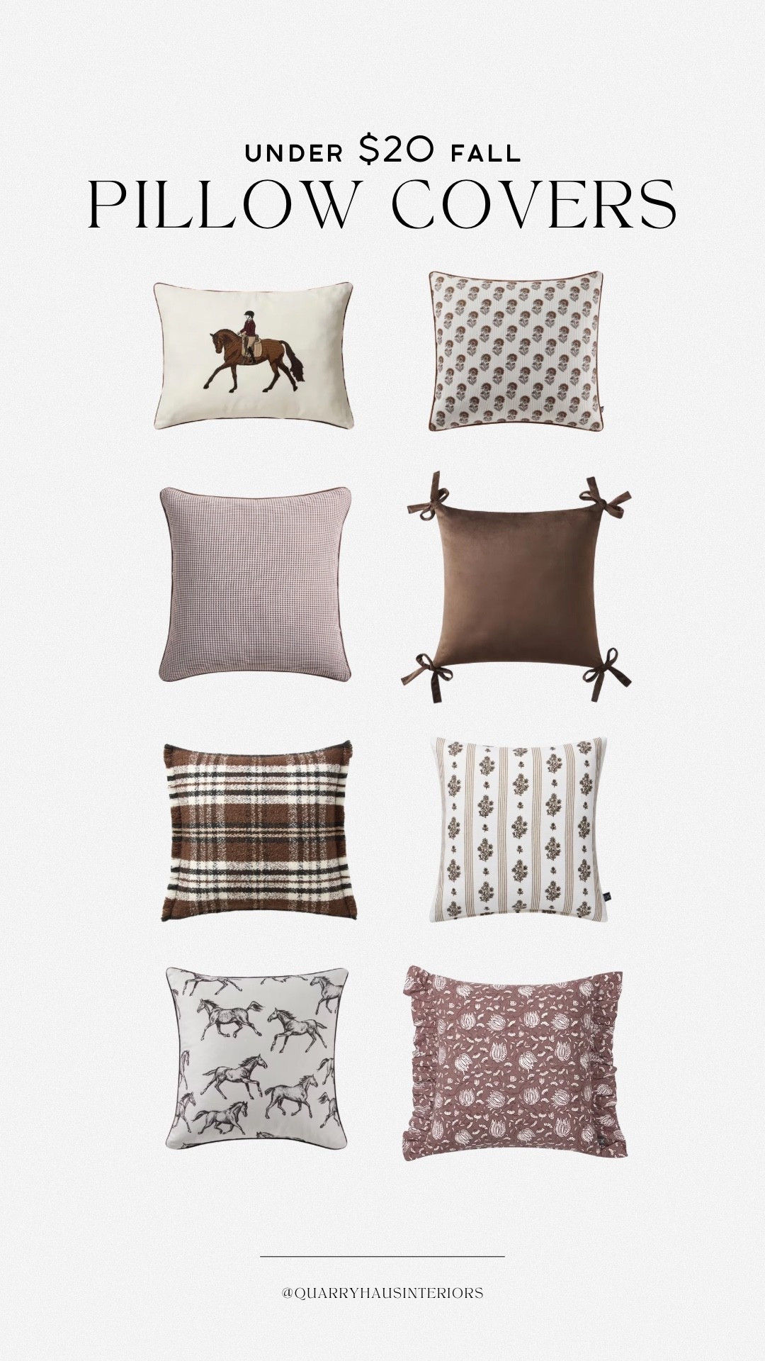 Budget friendly fall pillow covers - all under $20! Plus the inserts are linked and available in all sizes! 

Warm cozy fall autumn decor living room bedroom entryway

#LTKSeasonal #LTKHome #LTKSaleAlert