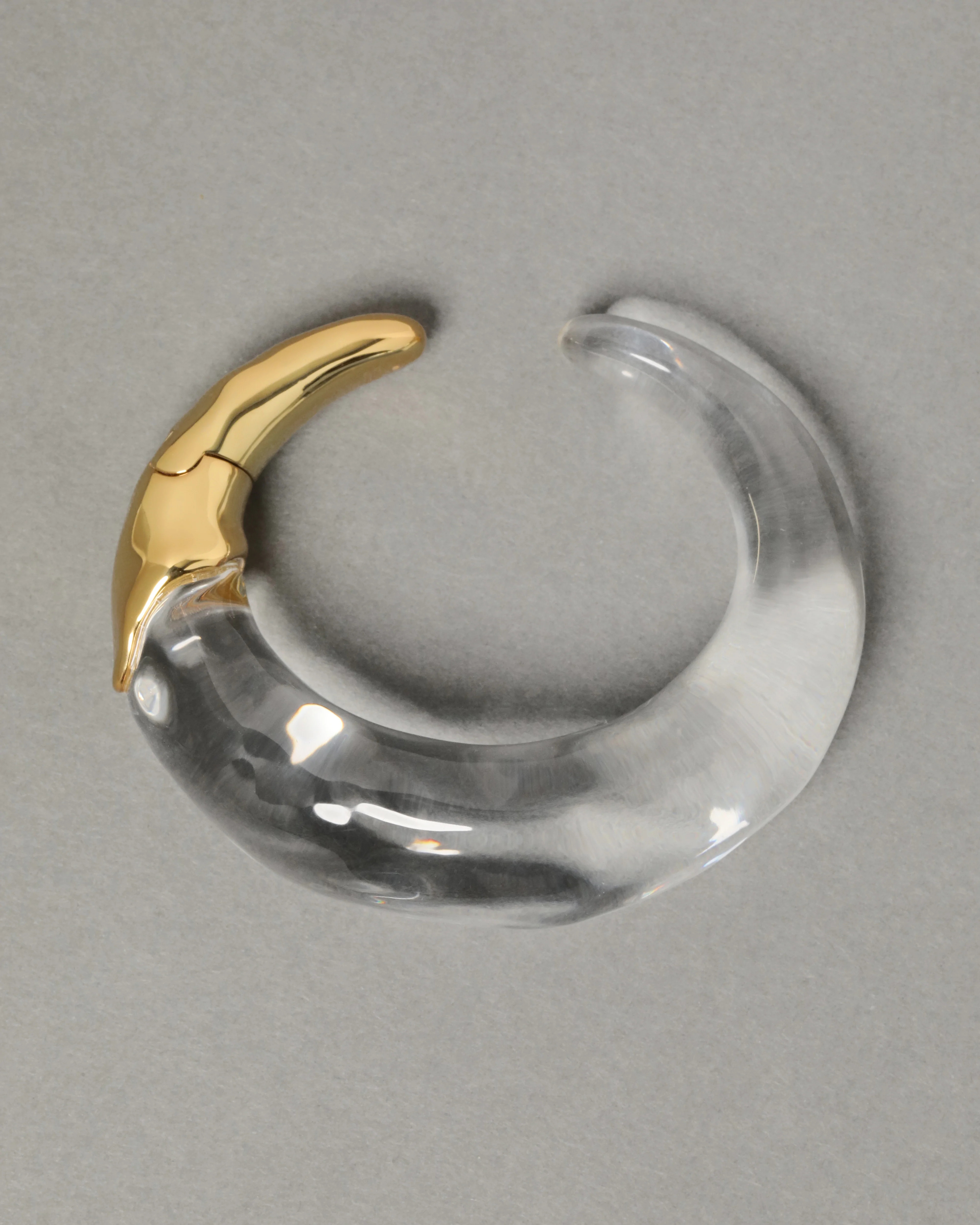 Clear Large Molten Lucite Hinge Cuff | ALEXIS BITTAR | Alexis Bittar