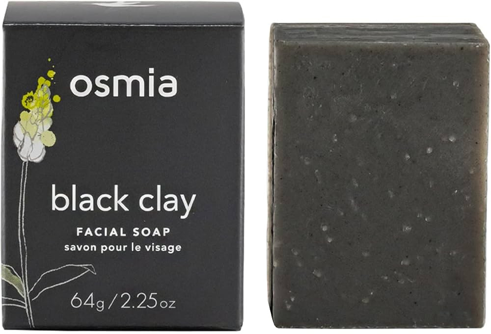 Osmia - Natural Black Clay Facial Soap Bar | Clean Beauty For Healthy Skin (2.25 oz | 64 g) | Amazon (US)