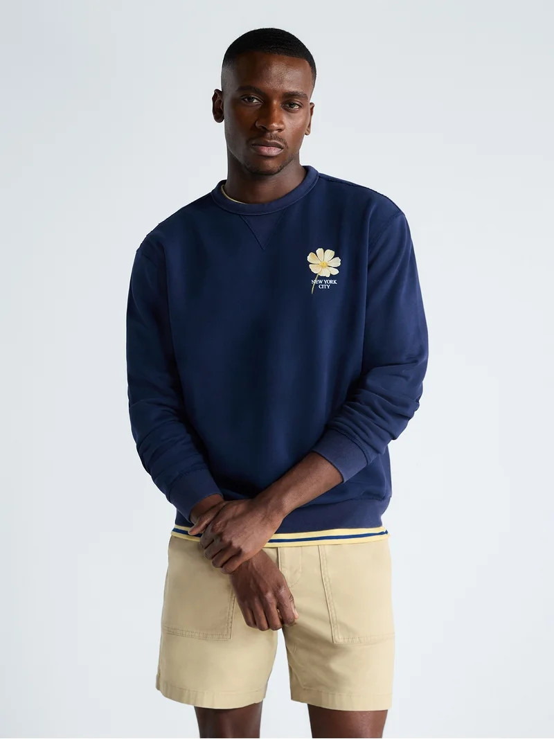 Free Assembly Men's New York Graphic Cotton Sweatshirt, Sizes S-2XL | Walmart (US)