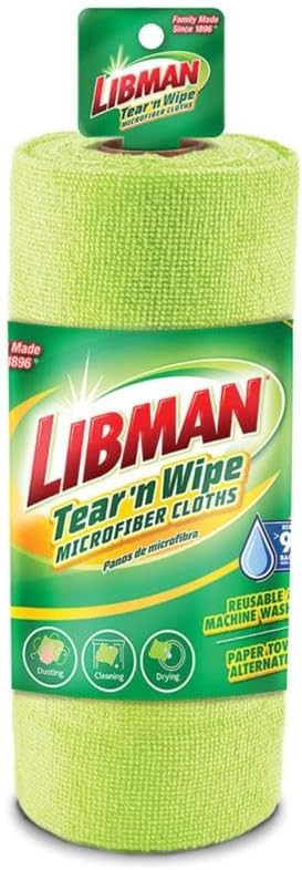 Libman Tear N Wipe Cloths, 15 Cloth Roll | Amazon (US)