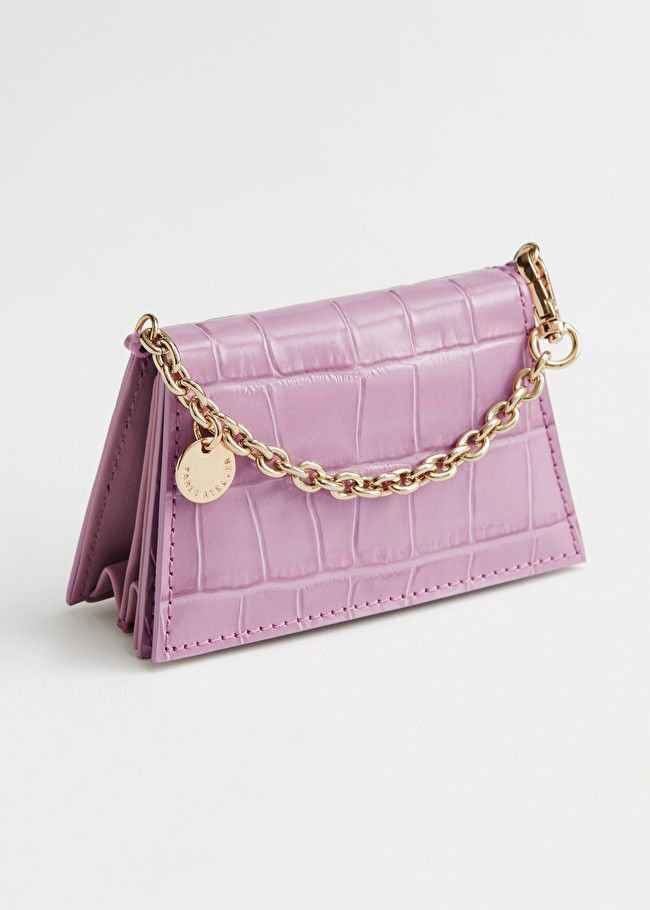 Croc Embossed Leather Chain Wallet | & Other Stories (EU + UK)