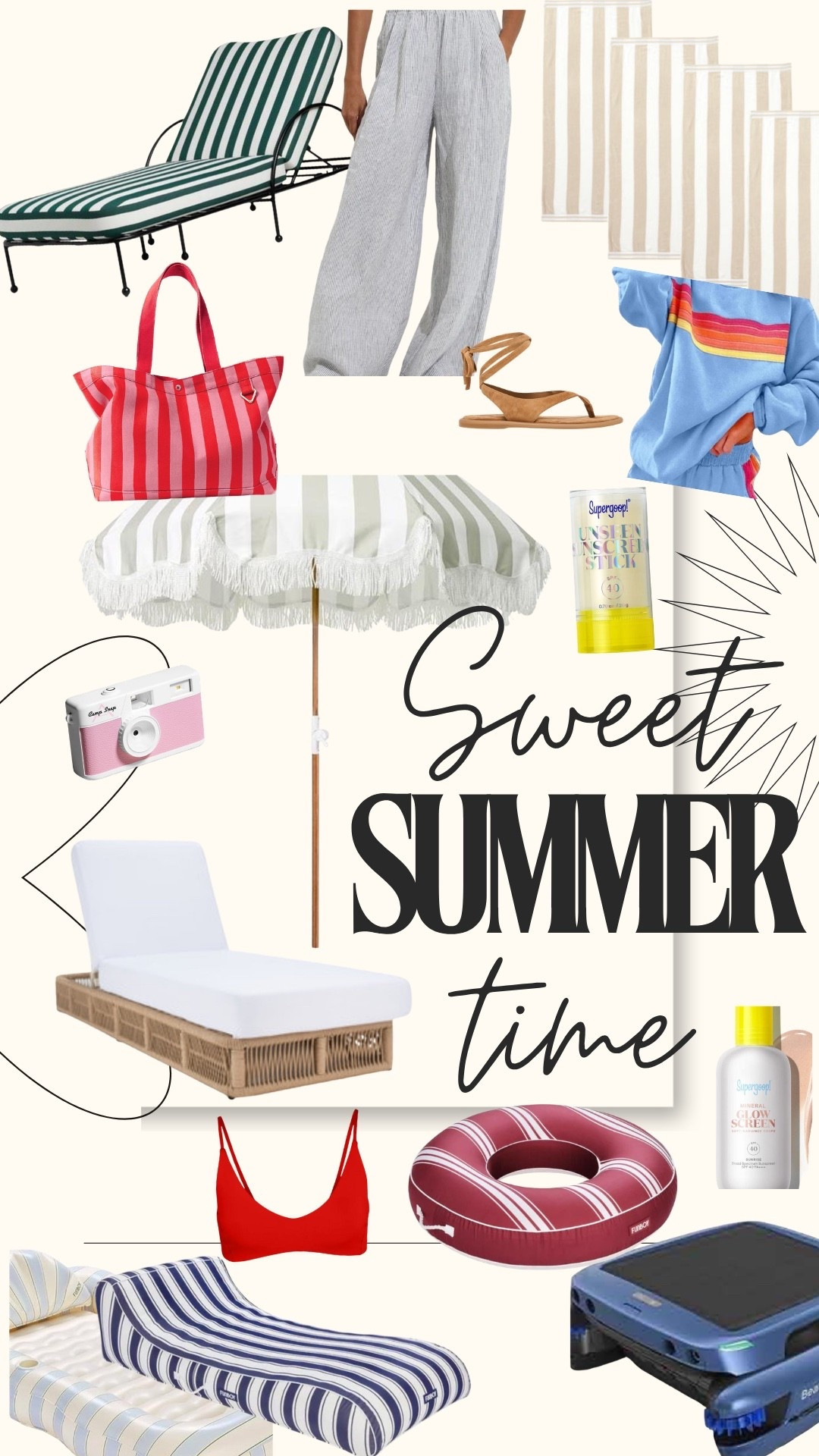 Sweet Summer Time 😎☀️
@Supergoop! @FUNBOY @leftonfriday @Camp Snap 
#LTKsummer
#LTKsummerfinds

#LTKHome