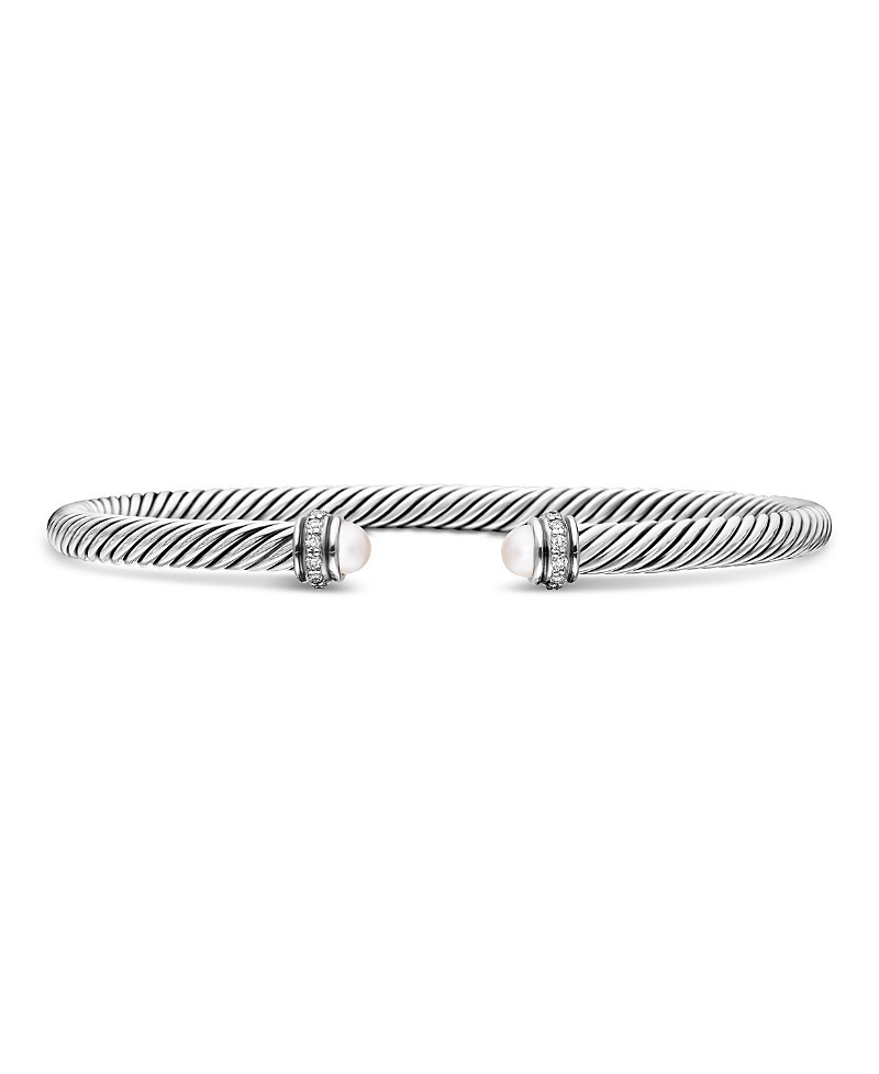 David Yurman Cable Classic Bracelet with Cultured Freshwater Pearls and Diamonds | Bloomingdale's (US)