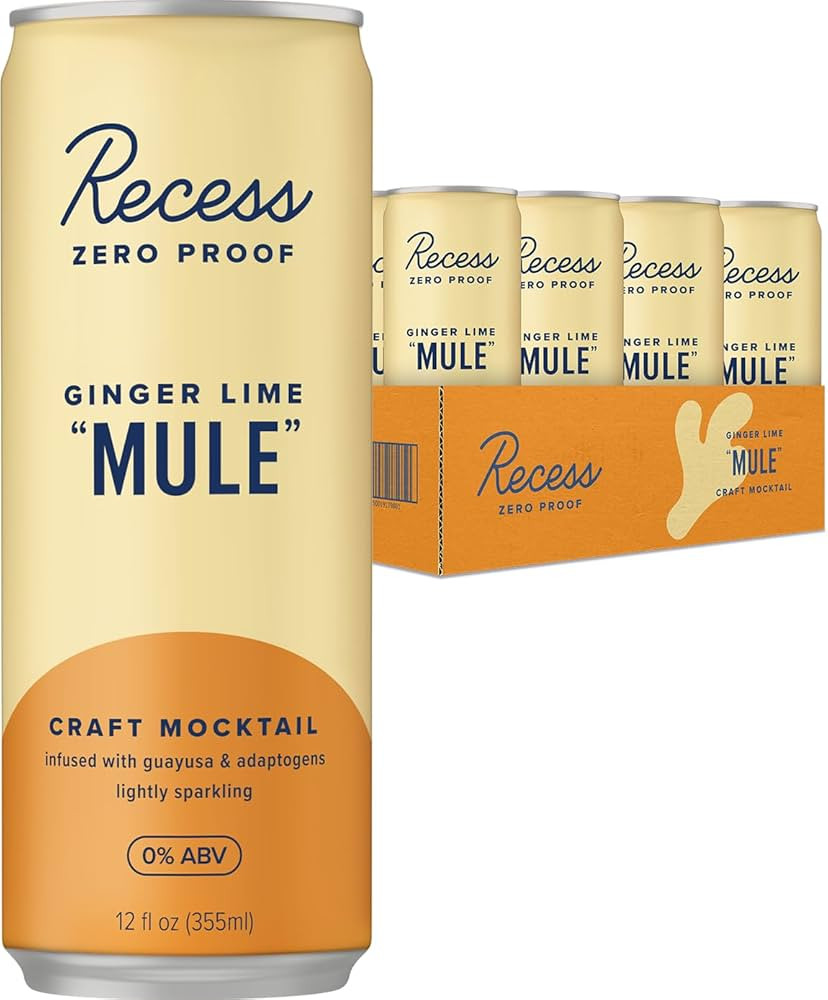 Recess Zero Proof Craft Mocktails, Alcohol Free Drinks, With Adaptogens, Non-Alcoholic Beverage R... | Amazon (US)