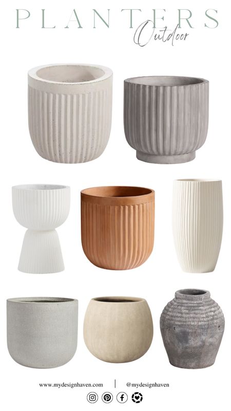 ✨Outdoor planters✨offer a delightful blend of texture, style, and design to enhance any outdoor space. Their texture can range from smooth and sleek finishes to rustic and weathered surfaces, providing versatility in aesthetic appeal. With a wide array of styles available, including modern, traditional, and eclectic designs, outdoor planters can be chosen to complement any outdoor decor theme and create a harmonious visual impact.

#LTKFind #LTKhome #LTKSeasonal