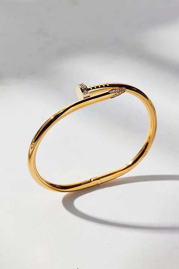 Electric Picks Nailed It Hinged Bracelet in Gold, Women's at Urban Outfitters | Urban Outfitters (US and RoW)
