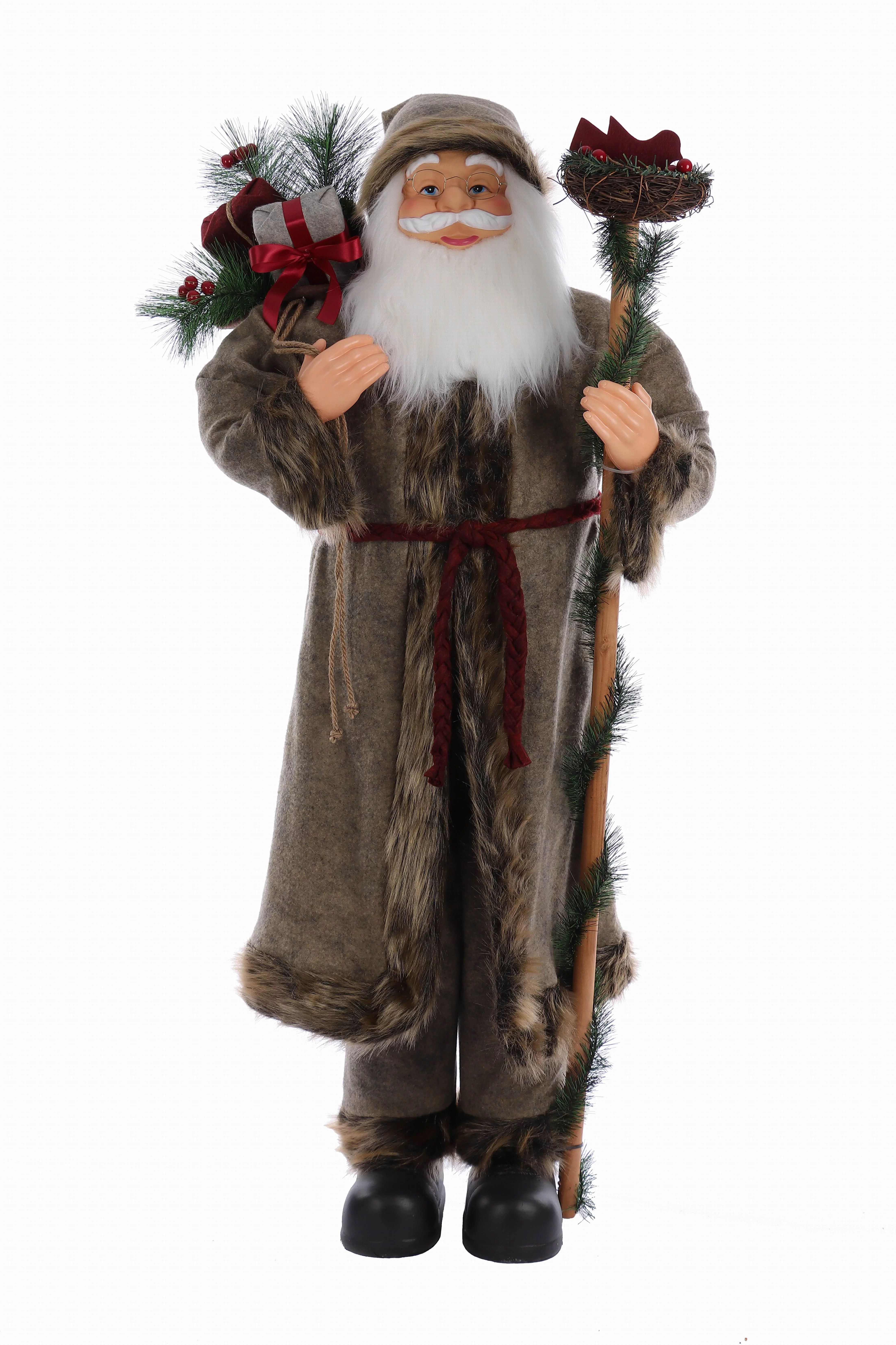 The Holiday Time 48inch Fabric Pajamas Santa Claus - Walmart.com | Walmart (US)