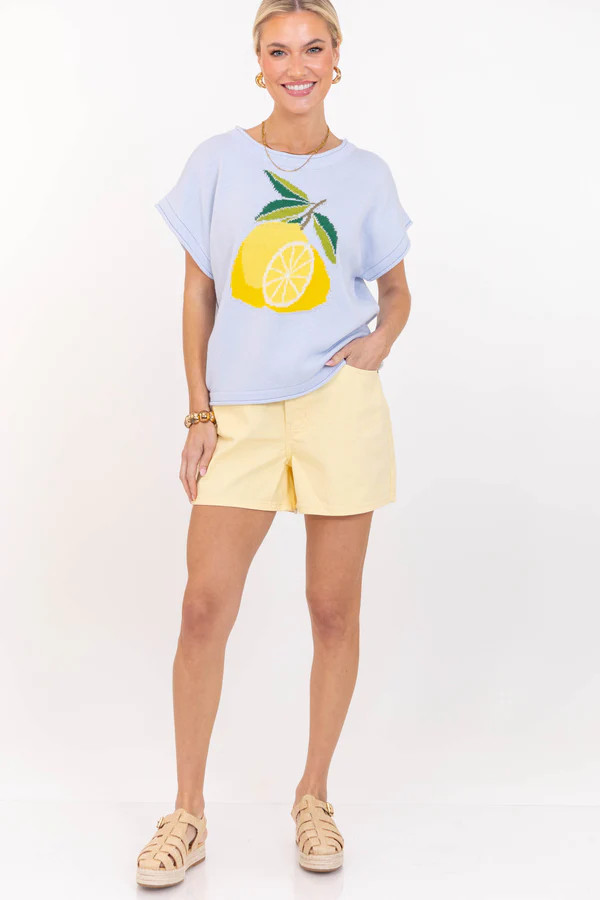 Just Enough Detail Light Blue Novelty Sweater | The Mint Julep Boutique