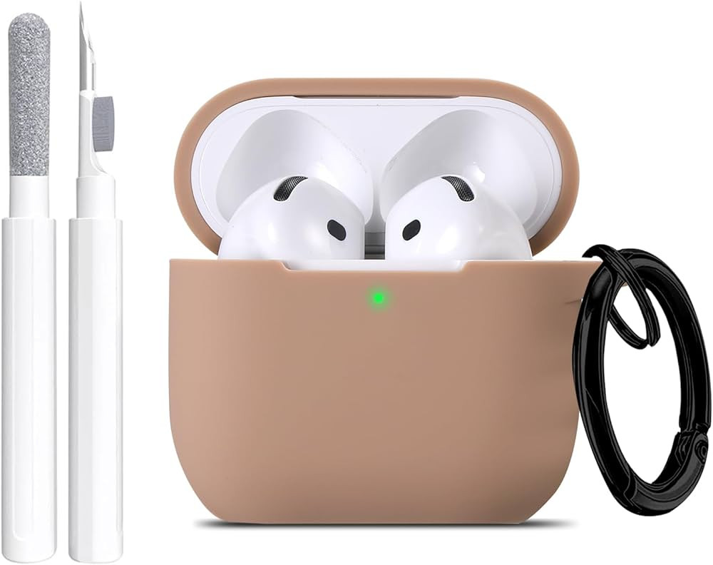 Maxjoy for Apple Airpods 4th Generation Case Cover(2024), Silicone Case with Cleaner Kit & Keycha... | Amazon (US)
